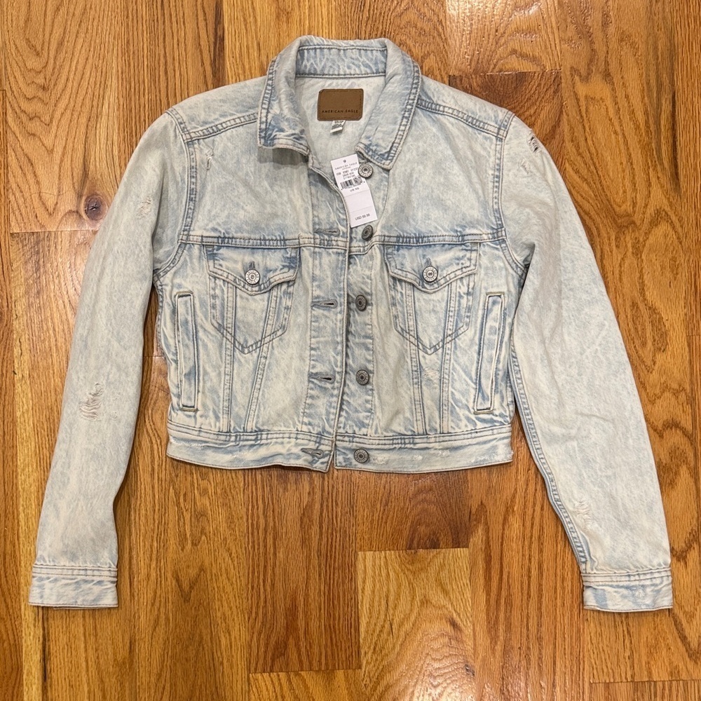 NWT American Eagle Outfitters Light Blue Jean Jacket